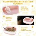 Large Cat Litter Tray with Scoop Open Top Cat Litter Box High Sided Anti Splashing Sturdy Easy to Clean Open Air Kitty Litter Box Cat Toilet for Kittens Cats Pet Supplies Poop Tray Pet Shit Tray Cat Pooper Tray Pet Poop Box Pet Pooper Box Kittens. 