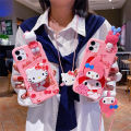 NEW A04S with Rope 2 A13 A11 A1 A10S 2S A03y A16 Kitty Hand Hello Case for Samsung GalaxA15 A0 A03S A04 A05S A10 with Bracket Cover. 