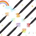 1/5/10Pcs 7-color Colored Pencils Black Wood Rainbow Pen Creative Graffiti Painting Rainbow Pencil. 