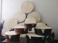 24/ 30 inch Banku Rabana with 3 wooden trunks (Stands) බංකු රබාන Traditional percussion instrument for played at festive occasions by two or more people රබන්. 