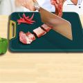 New second-generation double-sided anti-skid mildew cutting board PE kitchen chop bone hanging cutting board raw and cooked separate emerald cutting board. 