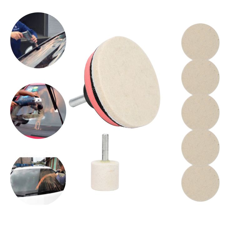 100g Glass Scratch Remover Powder Polishing Wool Pad Disc Wheels Set ...