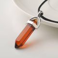 Energy Stone Spirit Pendulum Crystal Hexagonal Column ing Pendant Necklace Men Women Amulet Jewelry. 