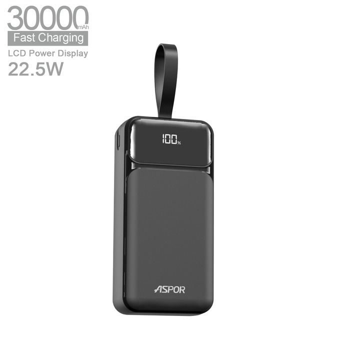 ASPOR%20A317%2030000mAh%20%2022.5W%20High%20Speed%20Built%20in%20Cable%20Power%20Bank%20-%20Image%202