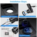 Quick Charge 3.0 Dual USB Socket 12V/24V Car Charger Touch Switch Voltmeter Electronic Lighter USB Fast Charger Socket. 