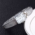 Women Watch Accurate Digital Display Anti-shock Adjustable All-match Chronograph Rectangle Case Ladies Quartz Analog Wristwatch Bracelet Fashion Accessories. 