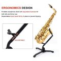Alto/Tenor Saxophone Stand, Adjustable, Folding Legs, Easy Assembly Rhythm Foldable Alto Saxophone Stand Stainless Steel Sax Stand Holder Portable Saxophone Bracket Adjustable Stand sax stand alto saxophone stand sax holder tenor sax stand kandy musical h. 