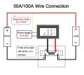 50A Digital DC Voltmeter Voltage meter Ammeter Amp meter with 50A Shunt for Solar or DIY DC Energy meter Amp+Volt. 