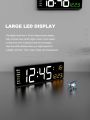 16inch Digital Wall Clock Large LED Alarm Clock Remote Control Date Week Temperature Clock Dual Alarms LED Display Clock. 