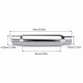 Universal 12'' Shorty Motorcycle Exhaust Pipe For Harley Chopper Cafe Racer Silver. 