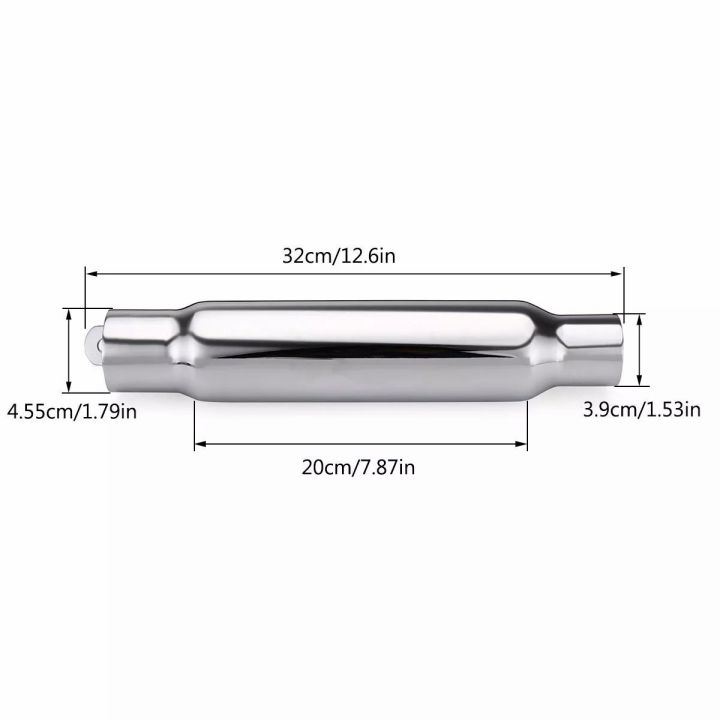 Universal%2012''%20Shorty%20Motorcycle%20Exhaust%20Pipe%20For%20Harley%20Chopper%20Cafe%20Racer%20Silver%20-%20Image%205