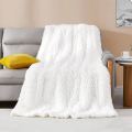 Luxury Faux Fur Blanket (size : 35 x 60) Inches Thicken Warm Elegant Cozy Faux Fur Throws For Sofa Throw Blanket White Color Valentine / Birthday Gift For Your Lover. 