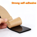 Self Adhesive Sponge Seal Strip Thicken Black Epdm Rubber Single Sided Adhesive Soundproof Foam Anti- Seal Gasket. 