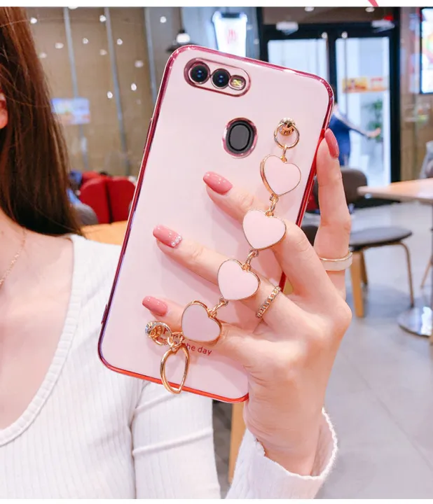 For%20OPPO%20A12%20Back%20Cover%20+%20Love%20Heart%20Bracelet%20Luxury%20Glossy%20Shiny%20Plating%20Bumper%20Ladies%20Case%20Soft%20Silicone%20Protective%20Phone%20Cases%20-%20Image%203