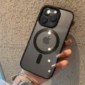 Luxury Magsafe Transparent Case For iPhone 16 15 14 13 12 11 Pro XS XR Max Mini 7 8 Plus SE 2022 Magnetic Wireless Charge Cover. 