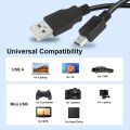 NEW Mini USB Cable Male to Mini-B 5pin Male Fast Data Charge Cablefor MP3 Player Garmin Nuvi GPS, Dash Cam,Hard Drive PS3 Controller. 