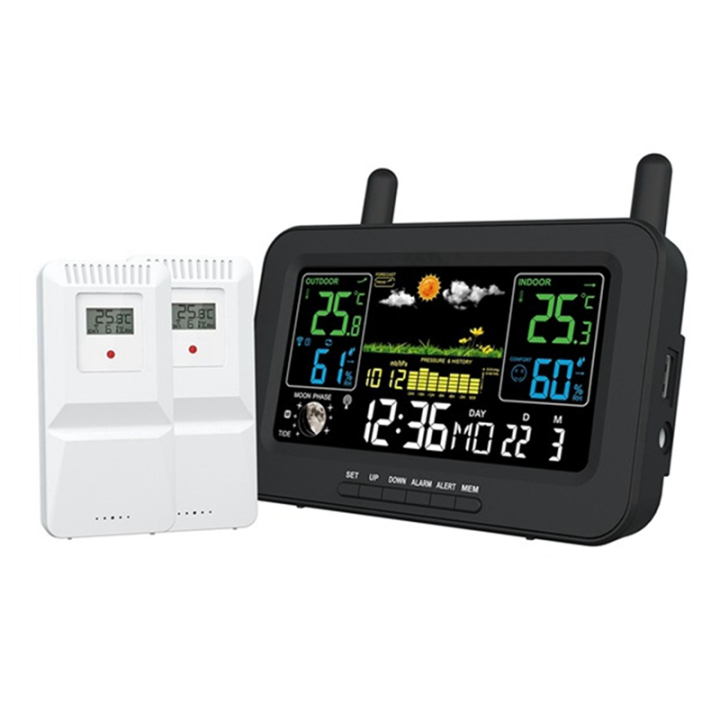 Multi-Function Color Screen Digital Weather Station Weather Station ...