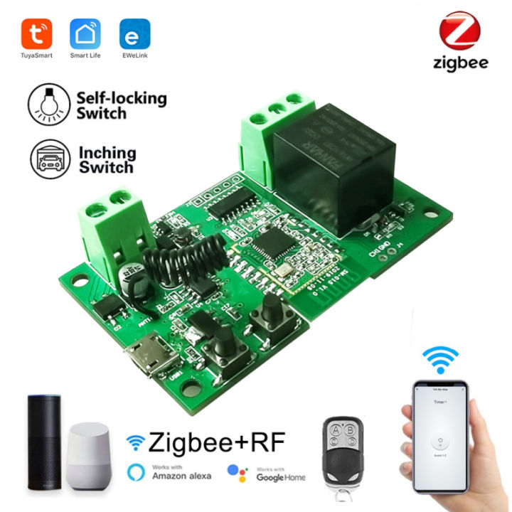 Zigbee Smart Switch Module 1/2 Way Diy Self-Locking Switch Control Module Inching/self-Lock Smart Switch Smart Remote