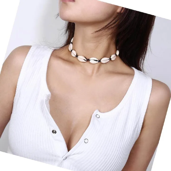 Boho%20Bohemian%20Natural%20Seashell%20Necklace%20-Braided%20Rope%20Sea%20Shell%20Pendant%20Chain%20Choker%20Necklace-%20Women%20Beach%20Jewelry%20-%20Image%204