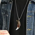 Carat Men Pendant Jewelry Men's Wolf Teeth Pendant Necklace Punk Style Lightweight Electroplated Neck Jewelry for Daily Party Dating Buyers' Favorite Punk Style Men Necklace. 