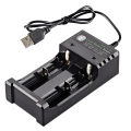Gu 2-slot USB 18650 battery charger dual independent charging adapter 3.7V 4.2V lithium battery charger. 