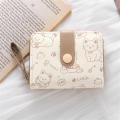 Printed Wallet Holder Girls Cute Purse Women'S Short Card Holder for Birthday Casual Gift Teenagers Fashion Personal. 
