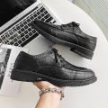 Spring and Autumn Men's Shoes Elevator Wild Business Leather Shoes Korean Style Trendy Non-Slip All-Match Best Man Shoes Casual Black Shoes Work. 