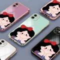 Luxury 6D Plating Soft Casing Silicone Square Frame Phone Case For Realme 8 5G Case Shiny Bling Back Cover Cartoon Cute Bow Girl Square Edge Pattern Design Soft Case + Free Lanyard. 