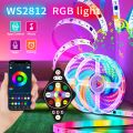 Ws2812 5050 Rgb Ir Bluetooth Led Strip Lights 1m-30m Rgbw Led Strip Tv Backlight Room Decoration Led Tape Diode Flexible Ribbon. 