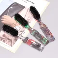 Double-sided Comb Printed Pattern Beard Styling Brush Professional Shave Beard Brush Barber Broken Hair Remove Comb For Men. 