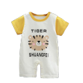 Children Boys Girls Body Jumpsuit Short Sleeve Clothing Set Cartoon Print Kids Romper. 