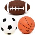 3 Pcs Inflated Mini Sports Balls Set for Toddlers Children Kids - Basketball, Rugby, Football Balls Indoor Outdoor Toys by ZinZen. 