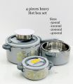 Good Quality Hot Box 4 Pcs Set Stainless Steel Insulated Food Storage Basket. 