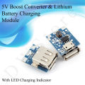 Micro USB 5V 1A Boost Converter Power bank Module Step-Up Boost Convertor Power Module 18650 Lithium Battery Charging Protection Board LED Indicator 1Pcs. 