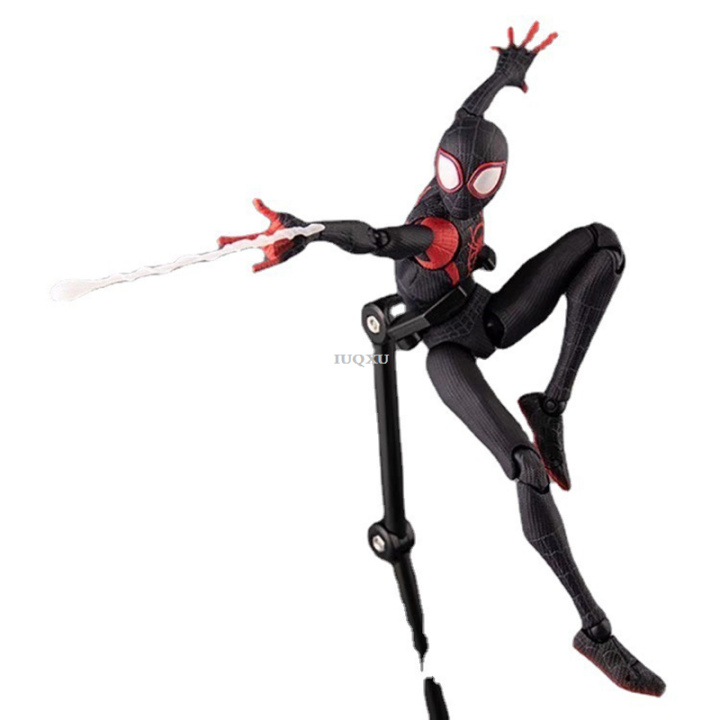 IUQXU Miles Morales Spider Man Action figures 15cm Multi-Accessories Super Hero Spiderman Movable Statues Model Collectible Ornaments