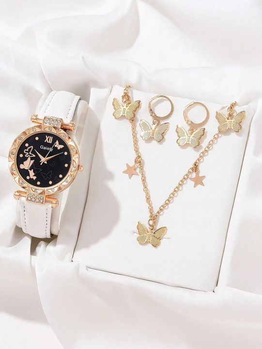 Stylish Women's Butterfly Design Watch, Simple and Casual Analog
