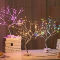 LED Night Light Mini Christmas Tree Copper Wire Garland Lamp For Kids Home Bedroom Decoration Decor Fairy Light Holiday lighting. 