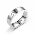 Stainless Steel Rings - WoSilver Color -Romatic I Love You Wedding Couple Ring-Valentine's Day Anniversary Gift. 