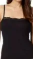 Rik Global Brands Essentials - Black Combo Set Cotton Bra Panty & Lace Camisole. 