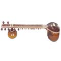 Tarafdar Sitar with Padded Case Nanda kolkata Double gourd Professional of 13 taraf strings Brown Wooden Sitar. 