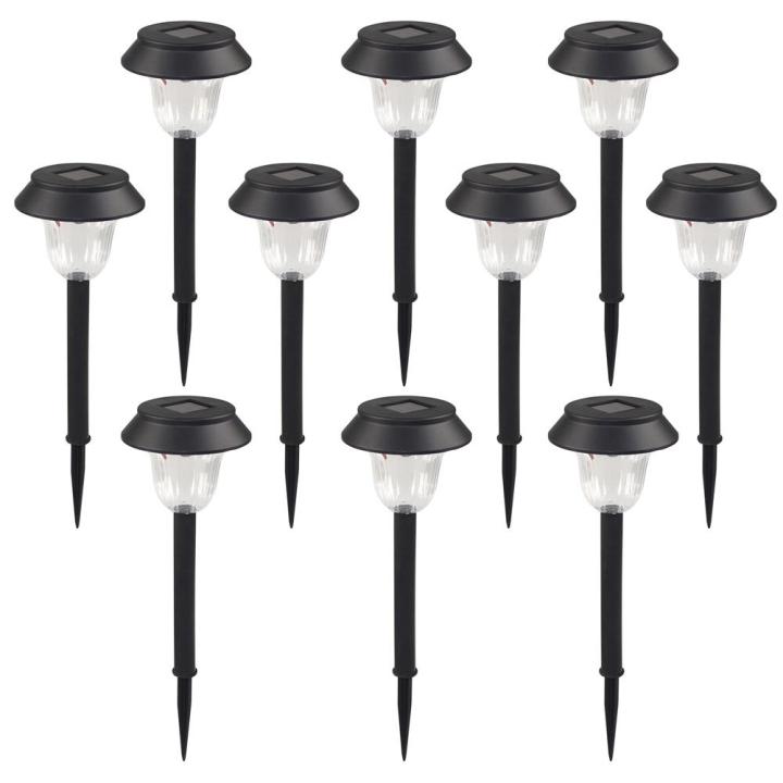 10 Pack Solar Garden Lights Outdoor Color Changing LED Pathway Lamp Garden Decoration Landscape Lighting for Patio, Lawn, Yard Walkway