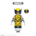 G0176 Marvel X-Men Wolverine Anime Building Blocks Deadpool Gambit Kimiko Action Figure Accessories Models Bricks Toys For Kids 8pcs/set. 