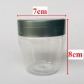 1 Pc Visual Kitchen Spice Container With SILVER Lid Seasoning 1 Piece SMALL  High Quality Transparent Plastic Spicy Bottle spicy Jar. 