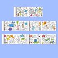 Adults Adhensive Diy Painting Coloring Graffiti Scrolls Watercolor Paper Art Wall Sticker Children Drawing Roll Color Filling Paper Scroll Children'S Drawing Scroll Blank Coloring Pages. 