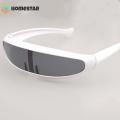 【Popular】Homestar Personality Mirrored Lens Visor Sunglasses Laser Eyeglasses Futuristic Narrow Cyclops Glasses UV400 #450944. 