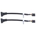 2X 15cm USB 3.0 20 Pin Header Male to USB 2.0 9 Pin Female Adapter Cable. 