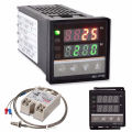 KOGEEK Digital LCD PID REX-C100 Temperature Controller Set + K Thermocouple + Max.40A SSR. 