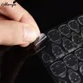 Monja 48pcs Double Sided Flase Nail Adhesive Glue Sticker Clear Jelly Flexible Sticky Tape For Fake Nail Tips DIY Manicure Tools. 