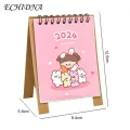 Life Planning Desk Calendar 2023-2024 Cute Animal Mini Desk Calendar Daily Schedule for Office School Classroom Supplies Twin-wire Binding. 
