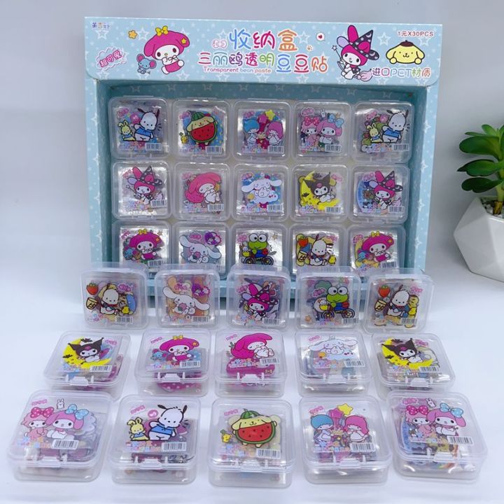 %E3%80%90Exclusive%20Offer%E3%80%9130pcs%20Sanrio%20Cinnamoroll%20My%20Melody%20Kuromi%20Transparent%20Peas%20Stickers%20Storage%20Box%20Children%20Diy%20Decorative%20Materials%20Stickers%20-%20Image%204
